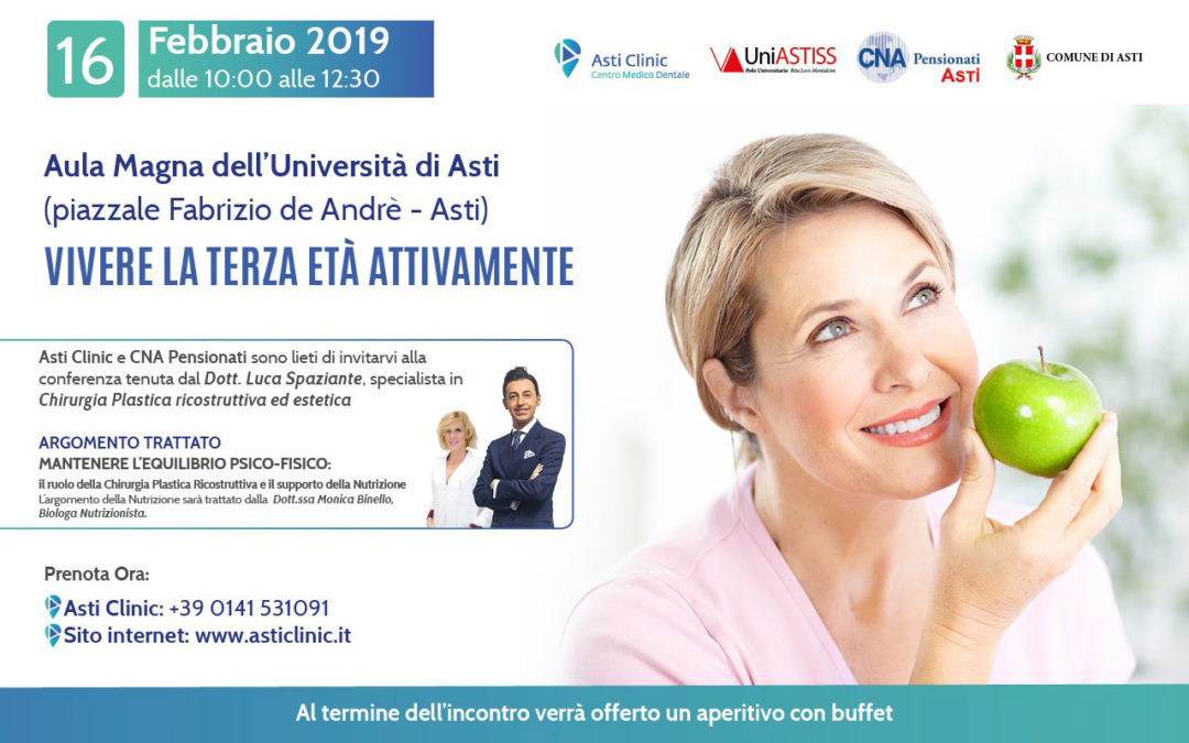 Vivere la terza età attivamente – 16 Febbraio 2019